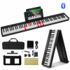 88 Key Fold Keyboard Piano Prenosný skladací klavír Bluetooth MIDI Black 88 Key Fold Keyboard Piano Prenosný skladací klavír Bluetooth MIDI Black