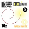 Green Stuff World LEDs WARM WHITE light - 5mm / LED diódy TEPLÁ BIELA - 5 mm 10ks Green Stuff World LEDs WARM WHITE light - 5mm / LED diódy TEPLÁ BIELA - 5 mm 10ks