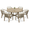 Furrore AMALFI MARIGOLD 6+1 ROUND záhradná jedálenská súprava, natural 005047 Furrore Furrore AMALFI MARIGOLD 6+1 ROUND záhradná jedálenská súprava, natural 005047 Furrore