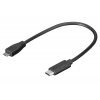 Kábel PremiumCord USB-C/Micro USB, 20 cm (kur31-02) čierny Kábel PremiumCord USB-C/Micro USB, 20 cm (kur31-02) čierny
