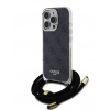 Guess IML 4G Printed Crossbody Popruh Zadný Kryt pre iPhone 16 Pro Black Guess IML 4G Printed Crossbody Popruh Zadný Kryt pre iPhone 16 Pro Black