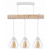 BERGE LED závesné stropné svietidlo, drevený trám, 3xE27 - biela BERGE LED závesné stropné svietidlo, drevený trám, 3xE27 - biela