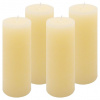 Krémová parafínová sviečka rustikálna 20 cm, 90 h, sada 4 ks Krémová parafínová sviečka rustikálna 20 cm, 90 h, sada 4 ks