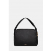 Kožená kabelka Tommy Hilfiger čierna farba, AW0AW18285 ONE SIZE Kožená kabelka Tommy Hilfiger čierna farba, AW0AW18285 ONE SIZE