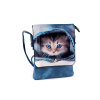 Kabelka malá mačka, kvet, jednorožec, jeleň, kôň 15,5x21 cm - modrá mačka Kabelka malá mačka, kvet, jednorožec, jeleň, kôň 15,5x21 cm - modrá mačka