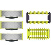 3 náhradné holiace hlavy pre Philips OneBlade nadstavec na telo QP630/51 3 náhradné holiace hlavy pre Philips OneBlade nadstavec na telo QP630/51