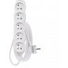 EMOS Predlžovací kábel 5 zásuviek 3 m, biely, PVC, 1,5 mm2 EMOS Predlžovací kábel 5 zásuviek 3 m, biely, PVC, 1,5 mm2