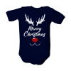 Dětské body s potlačou Merry Christmas Sob dětské Námořní modrá 0-3 měsíce Dětské body s potlačou Merry Christmas Sob dětské Námořní modrá 0-3 měsíce