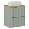 ArtCom Kúpeľňová skrinka s umývadlom a doskou LINE Reed Green DU50/1 | 50 cm ArtCom Kúpeľňová skrinka s umývadlom a doskou LINE Reed Green DU50/1 | 50 cm