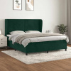 zahrada-XL Posteľný rám boxsping s matracom tmavozelený 180x200 cm zamat 3129288 zahrada-XL Posteľný rám boxsping s matracom tmavozelený 180x200 cm zamat 3129288