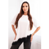 Legínovo Dámska asymetrická bavlnená blúzka s čipkou dole biela Farba: Biela, Veľkosť: UNI Legínovo Dámska asymetrická bavlnená blúzka s čipkou dole biela Farba: Biela, Veľkosť: UNI