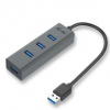i-tec USB 3.0 Metal pasivní 4 portový HUB U3HUBMETAL403