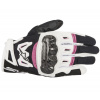 Dámske rukavice na moto Alpinestars Stella SMX-2 Air Carbon black/white/fuchsia vel. M