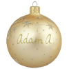 Sklenená vianočná guľa s menom zlatá + Text na ozdobu FR tradiční Sklenená vianočná guľa s menom zlatá + Text na ozdobu FR tradiční