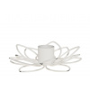 Chic Antique Biely antik dekoračný svietnik kvet na úzku sviečku Flia - Ø 12*3 cm - Chic Antique Chic Antique Biely antik dekoračný svietnik kvet na úzku sviečku Flia - Ø 12*3 cm - Chic Antique