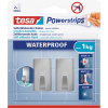 tesa Samolepiace háčiky Powerstrips Waterproof malé obdĺžnikové nerez. oceľ 2 ks tesa Samolepiace háčiky Powerstrips Waterproof malé obdĺžnikové nerez. oceľ 2 ks