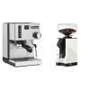 Rancilio Silvia E + Eureka Mignon Silenzio 55, BL white Rancilio Silvia E + Eureka Mignon Silenzio 55, BL white