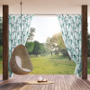 Eurofirany Záves 155x200 cm vodoodolný polyester bielo-zelený GARDEN 2 Eurofirany Záves 155x200 cm vodoodolný polyester bielo-zelený GARDEN 2