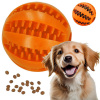 Hryzátko pre psa, gumená loptička na pamlsky a čistenie zubov, oranžová Hryzátko pre psa, gumená loptička na pamlsky a čistenie zubov, oranžová