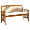 zahrada-XL Záhradná lavica s vankúšom 147 cm akáciový masív 312134 zahrada-XL Záhradná lavica s vankúšom 147 cm akáciový masív 312134