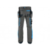 Pracovné montérkové nohavice CXS NAOS pánske, sivo-čierne, HV modré doplnkami Veľkosť: 64 Pracovné montérkové nohavice CXS NAOS pánske, sivo-čierne, HV modré doplnkami Veľkosť: 64