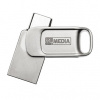 MyMedia MyDual USB 2.0, USB 2.0, 64GB, strieborný, 69267, USB A / USB C, s krytkou MyMedia MyDual USB 2.0, USB 2.0, 64GB, strieborný, 69267, USB A / USB C, s krytkou