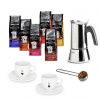 BIALETTI Venus pre 6 šálkami espressa (6 tz) - kávovar z nehrdzavejúcej ocele tlakový s filižankami, odmerkou a kávami BIALETTI Venus pre 6 šálkami espressa (6 tz) - kávovar z nehrdzavejúcej ocele tlakový s filižankami, odmerkou a kávami