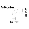 Kirchhoff CU koleno 90° 2 pouzdra polotovar 28 mm Kirchhoff CU koleno 90° 2 pouzdra polotovar 28 mm