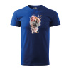 Sablio Tričko s potlačou Tiger Paint 1 - modré L Sablio Tričko s potlačou Tiger Paint 1 - modré L