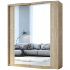 MEBLINE Skriňa s posuvnými dverami so zrkadlom VISTA 180 dub artisan MEBLINE Skriňa s posuvnými dverami so zrkadlom VISTA 180 dub artisan