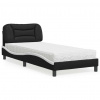 Postel s matrací Hvar černá a bílá 80 x 200 cm umělá kůže Černý 3208687 Postel s matrací Hvar černá a bílá 80 x 200 cm umělá kůže Černý 3208687