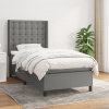 Box spring postel s matrací tmavě šedá 100 x 200 cm textil Šedá 3131730 Box spring postel s matrací tmavě šedá 100 x 200 cm textil Šedá 3131730