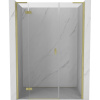 Mexen Mist-H L sprchové dvere otvárateľné ľavé 125 cm, transparentné, zlaté brúsené - 8A5L-125-001-55-00-L Mexen Mist-H L sprchové dvere otvárateľné ľavé 125 cm, transparentné, zlaté brúsené - 8A5L-125-001-55-00-L