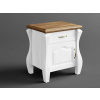 Rustikálny nočný stolík AUSTIN Romance z masívu Barevné provedení: Bílá Rustikálny nočný stolík AUSTIN Romance z masívu Barevné provedení: Bílá