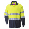 PORTWEST HI-VIS MODAFLAME FR74 / Nehorľavá reflexná polokošeľa, antistatická - HV žltá/námorná modrá M PORTWEST HI-VIS MODAFLAME FR74 / Nehorľavá reflexná polokošeľa, antistatická - HV žltá/námorná modrá M