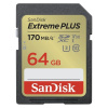 Paměťová karta Sandisk Extreme PLUS SDXC 64GB 170MB/s and 80MB/s, UHS-I, Class 10, U3, V30 Paměťová karta Sandisk Extreme PLUS SDXC 64GB 170MB/s and 80MB/s, UHS-I, Class 10, U3, V30