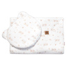 Mušelínová sada GOOSE Teddy 30x35cm, 70x100cm, 2D, Baby Nellys, biela Mušelínová sada GOOSE Teddy 30x35cm, 70x100cm, 2D, Baby Nellys, biela