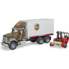 Bruder 2828 MACK Granite UPS logistik a vysokozdvihem Bruder 2828 MACK Granite UPS logistik a vysokozdvihem