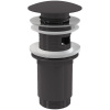 ALCADRAIN celokovový odtokový ventil Click-Clack, pre umývadlá s prepadom, veľká zátka, matný kartáčovaný gunmetal, A392-GM-B ALCADRAIN celokovový odtokový ventil Click-Clack, pre umývadlá s prepadom, veľká zátka, matný kartáčovaný gunmetal, A392-GM-B