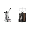 La Pavoni Europiccola Lusso + Eureka Mignon Specialita, WD black, walnut La Pavoni Europiccola Lusso + Eureka Mignon Specialita, WD black, walnut