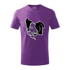 Border kólia obrys hlavy - Tričko detské bavlnené - 122 cm/6 rokov ( Fialová ) Border kólia obrys hlavy - Tričko detské bavlnené - 122 cm/6 rokov ( Fialová )