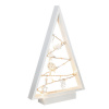 Solight 1V221 LED dekorácia, vianočný drevený stromček s ozdobami, 15LED, 2xAA, IP20, biela, teplá biela