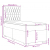 vidaXL Posteľný rám boxsping s matracom tmavosivý 80x200 cm látka - Sivá - 94486-48679 vidaXL Posteľný rám boxsping s matracom tmavosivý 80x200 cm látka - Sivá - 94486-48679