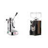 La Pavoni Professional Lusso + Eureka Mignon Specialita, WD black, walnut La Pavoni Professional Lusso + Eureka Mignon Specialita, WD black, walnut