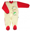 Dojčensky overal - PAJACKEK SALOMEA 56 Red, ECRU (R. 56 poľský Pajacek Salomea - žirafa a opica) Dojčensky overal - PAJACKEK SALOMEA 56 Red, ECRU (R. 56 poľský Pajacek Salomea - žirafa a opica)