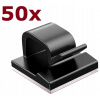 Samolepiace klipy 3M čierne 50 ks Samolepiace klipy 3M čierne 50 ks