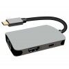 Převodník USB-C na HDMI + RJ45 + PD adaptér , hliníkové pouzdro Převodník USB-C na HDMI + RJ45 + PD adaptér , hliníkové pouzdro