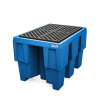 Záchytná vaňa classic-line z polyethylénu (PE), pre 1 IBC à 600 l, PE mrežový rošt Záchytná vaňa classic-line z polyethylénu (PE), pre 1 IBC à 600 l, PE mrežový rošt