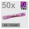 TRU COMPONENTS TC-12888400 krimpovacie spojka so zmršťovacou bužírkou 0.5 mm² 1.5 mm² úplne izolované červená 50 ks; TC-12888400 TRU COMPONENTS TC-12888400 krimpovacie spojka so zmršťovacou bužírkou 0.5 mm² 1.5 mm² úplne izolované červená 50 ks; TC-12888400
