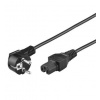 PremiumCord napájecí kabel 240V, délka 2m CEE7 /IEC C15 konektor s drážkou PremiumCord napájecí kabel 240V, délka 2m CEE7 /IEC C15 konektor s drážkou